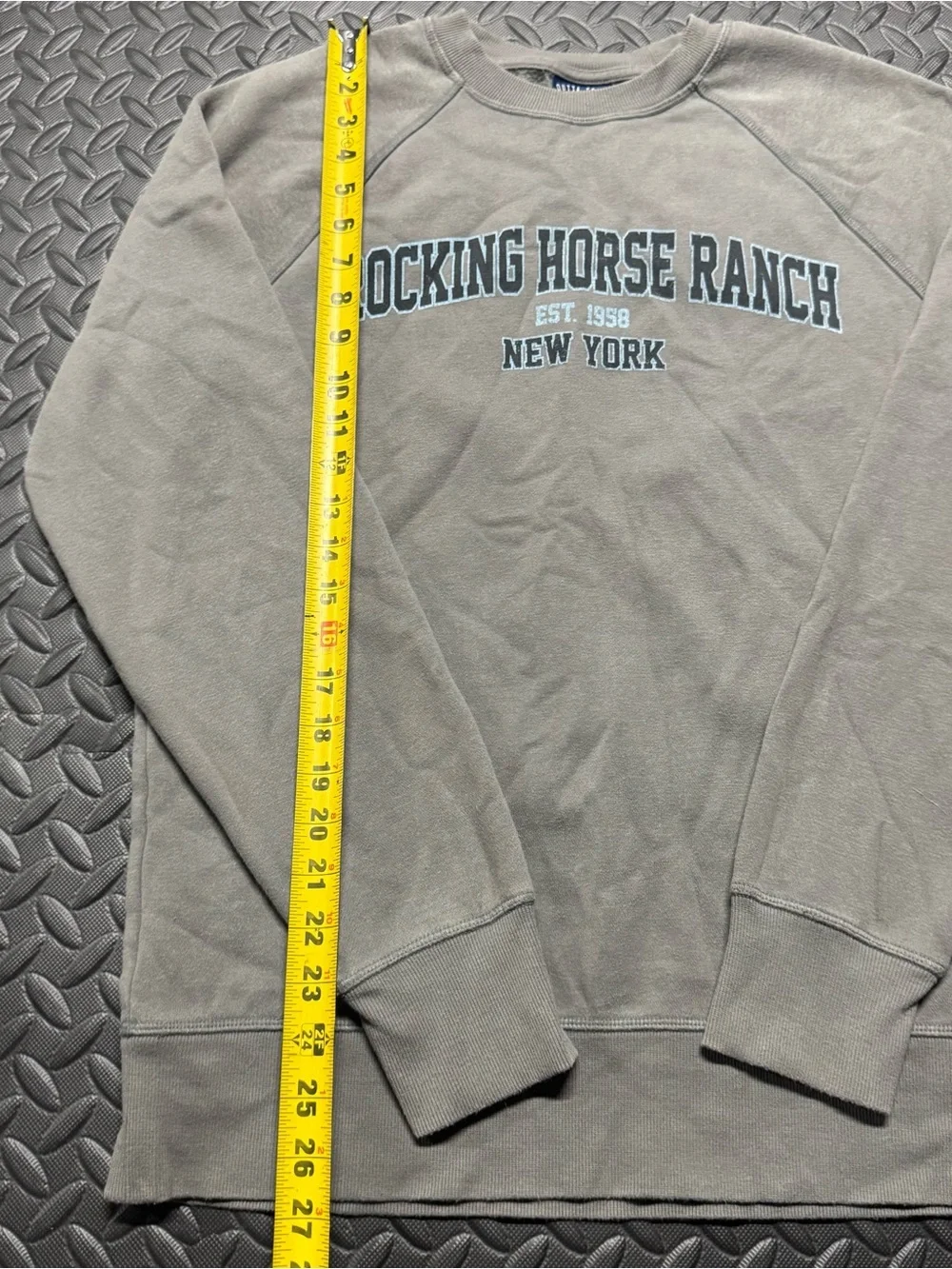 Outta Town Rocking Horse Ranch New York Crewneck Sweatshirt Gray Pullover